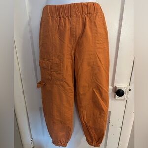 Forever 21 Orange Utility Jogger Pants Cargo Pocket Size Small